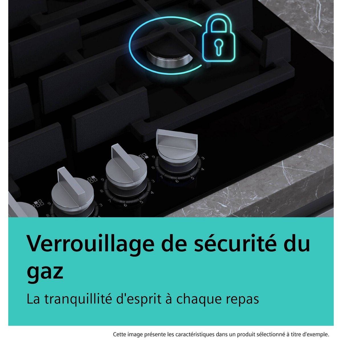 Plaque gaz EC6A6PI90 IQ500 couleur unique, SIEMENS