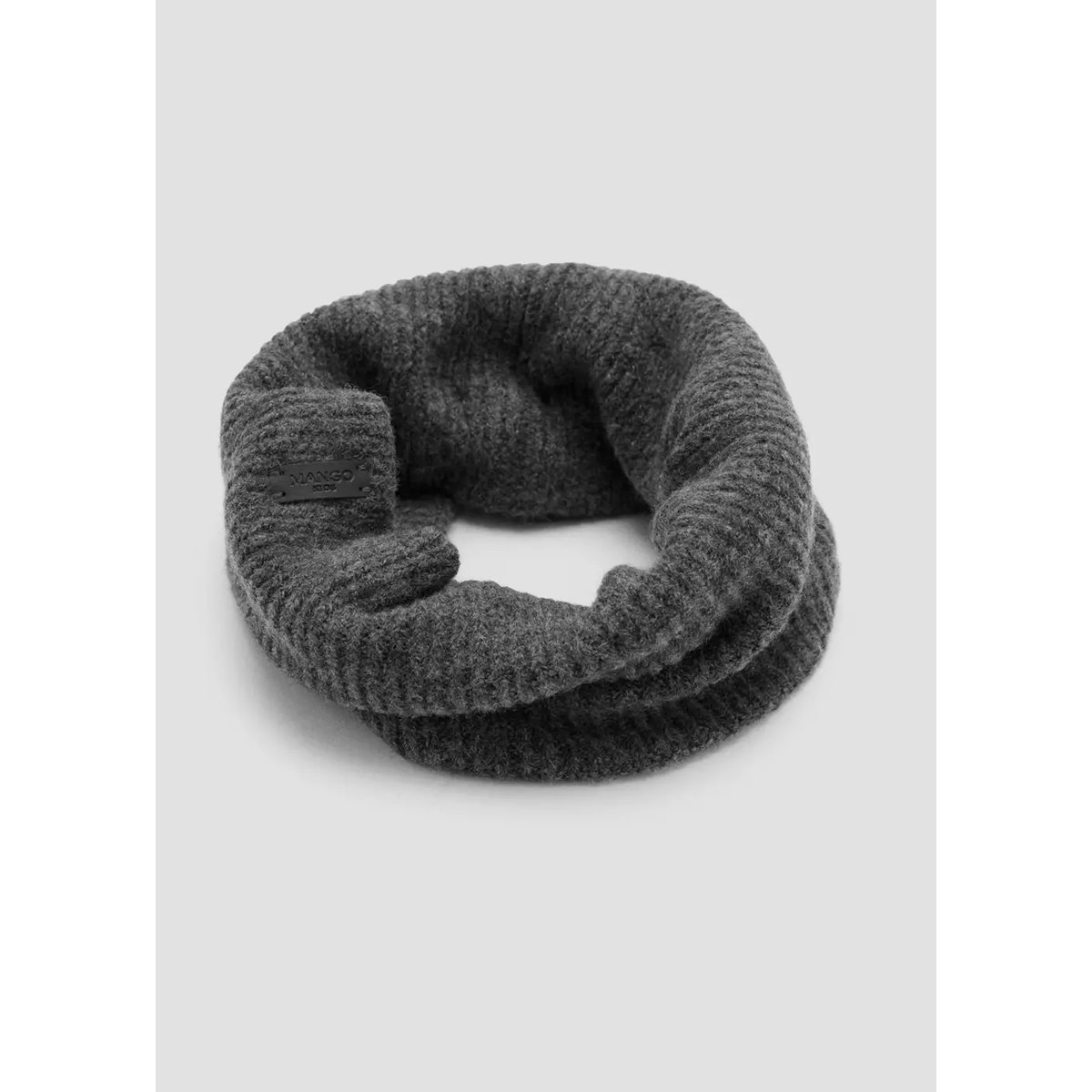 Écharpe en maille gris, MANGO KIDS