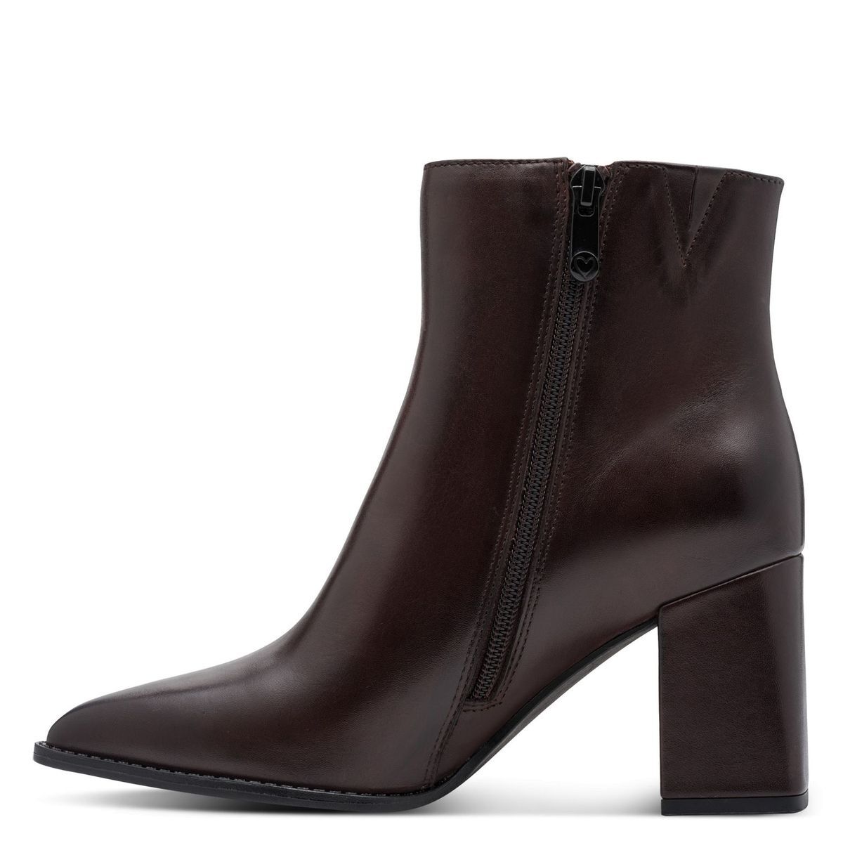 Bottine talon bloc marron mocca, MARCO TOZZI