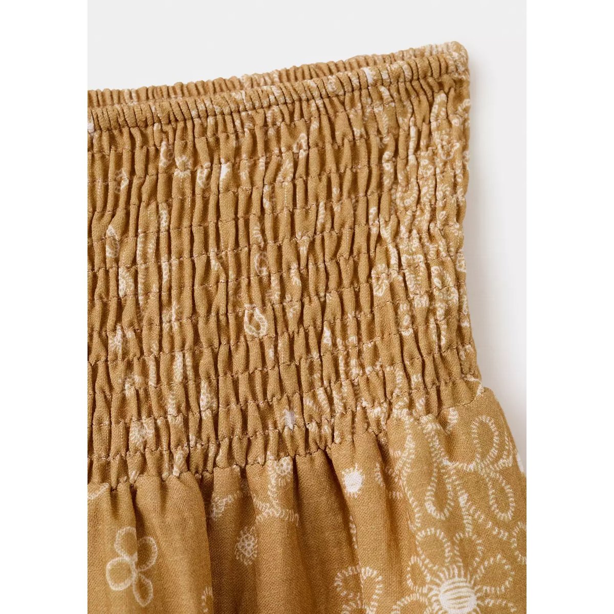 Jupe courte imprimée moutarde, MANGO KIDS