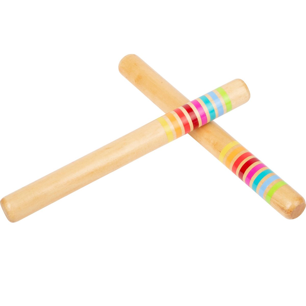 Paire de claves en bois massif beige, SMALL FOOT COMPANY