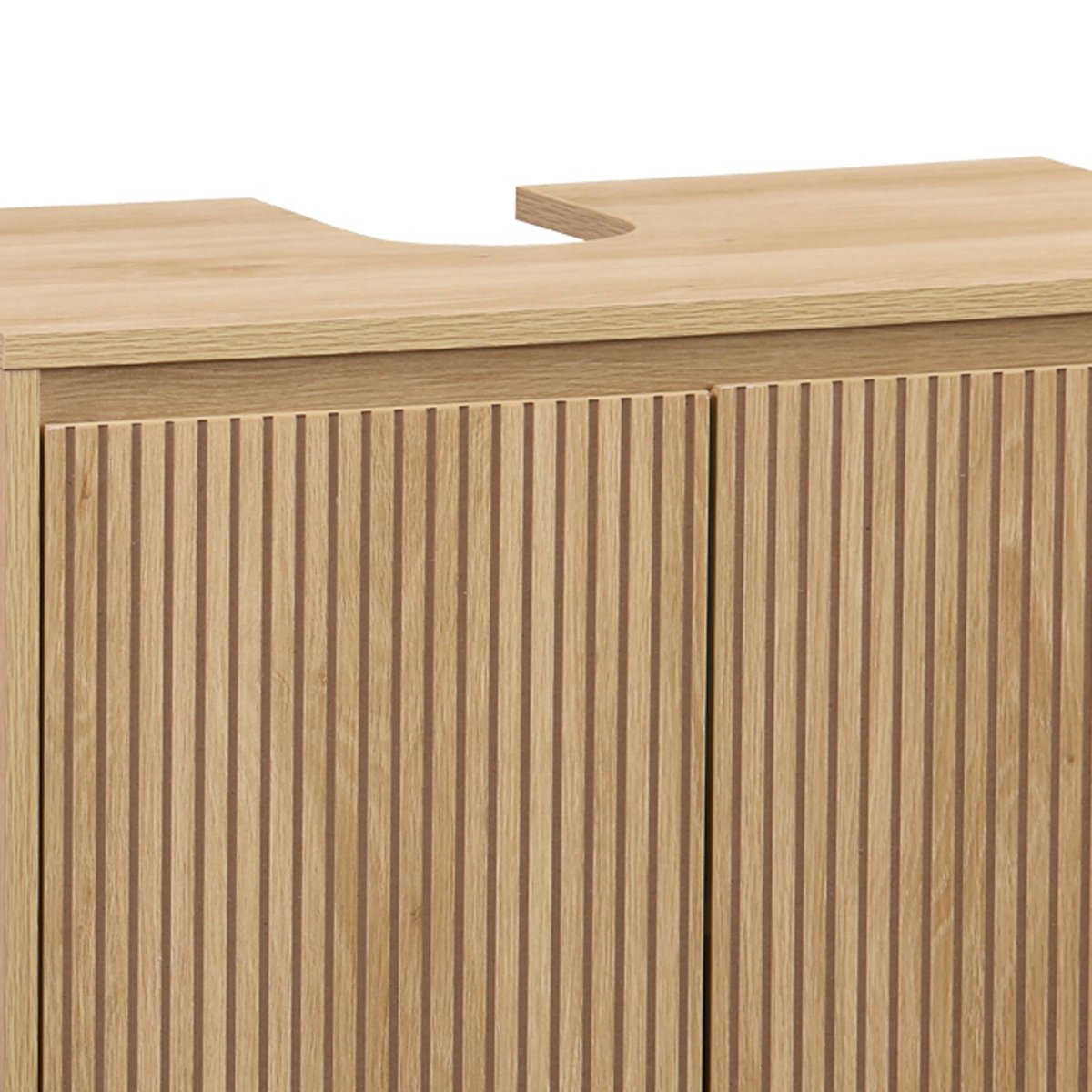 Meuble sous lavabo scandinave décor bois LINEAR naturel, SWEEEK