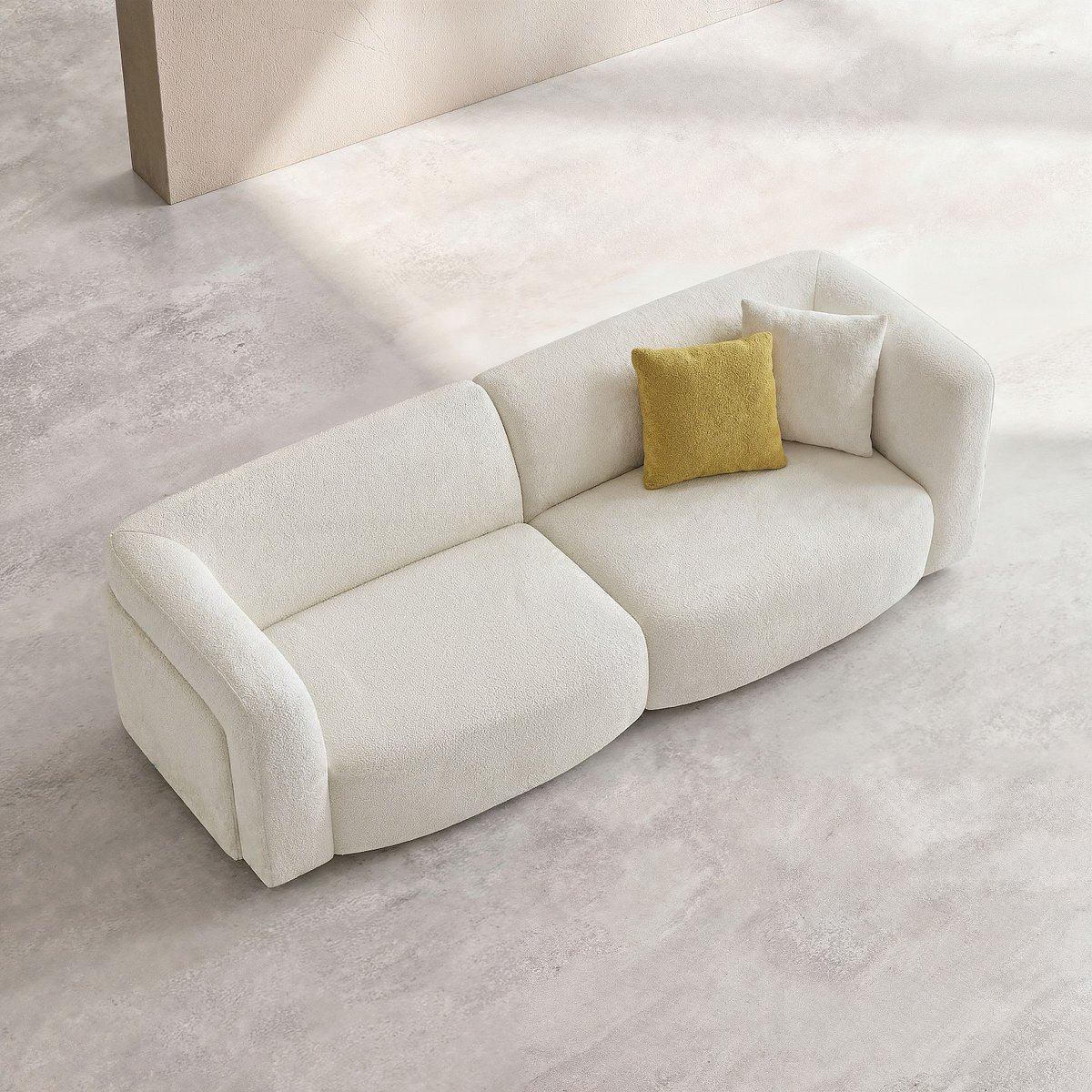 Canapé tissu TEMOLI crème, HABITAT