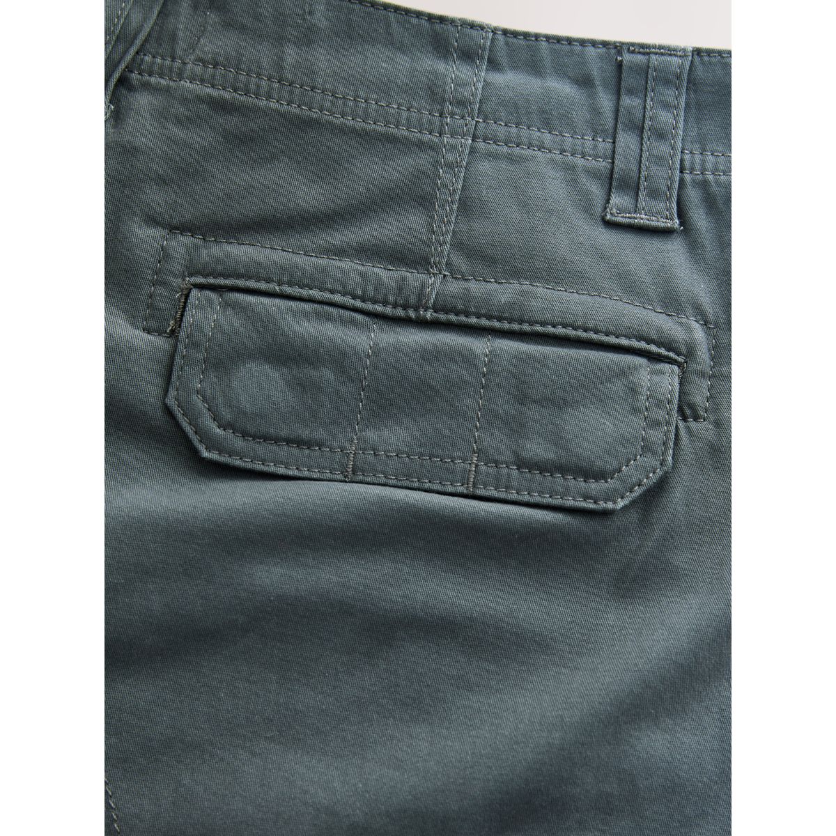Pantalon cargo stretch en coton gris fusain, NEXT