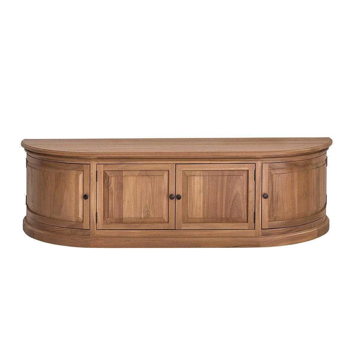 Meuble TV en bois de teck 160 cm 4 portes  DOMAINE naturel, BERAH GETAH