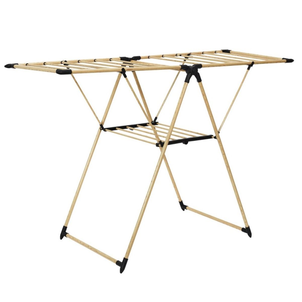 Etendoir à linge effet bois 13m étendage beige, DECORATIE