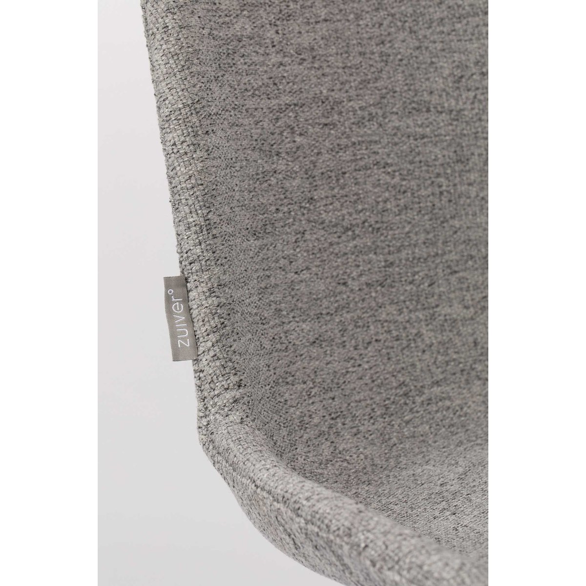 Chaise design en tissu (lot de 2), ALBERT KUIP SOFT gris, ZUIVER