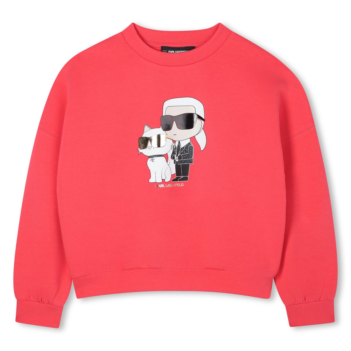 Sweat en double maillot geranium, KARL LAGERFELD KIDS