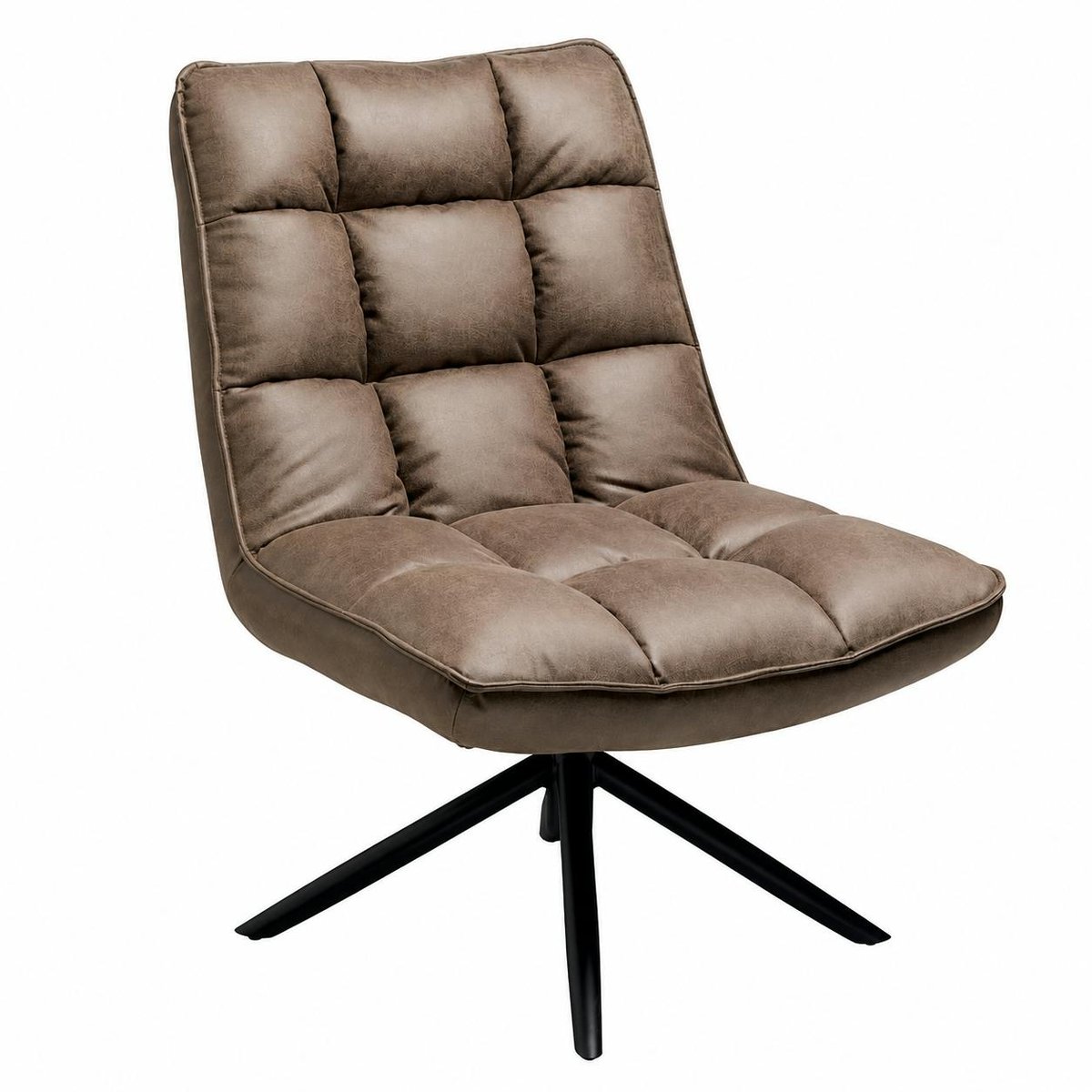 Fauteuil pivotant confort KERALA marron, PIER IMPORT