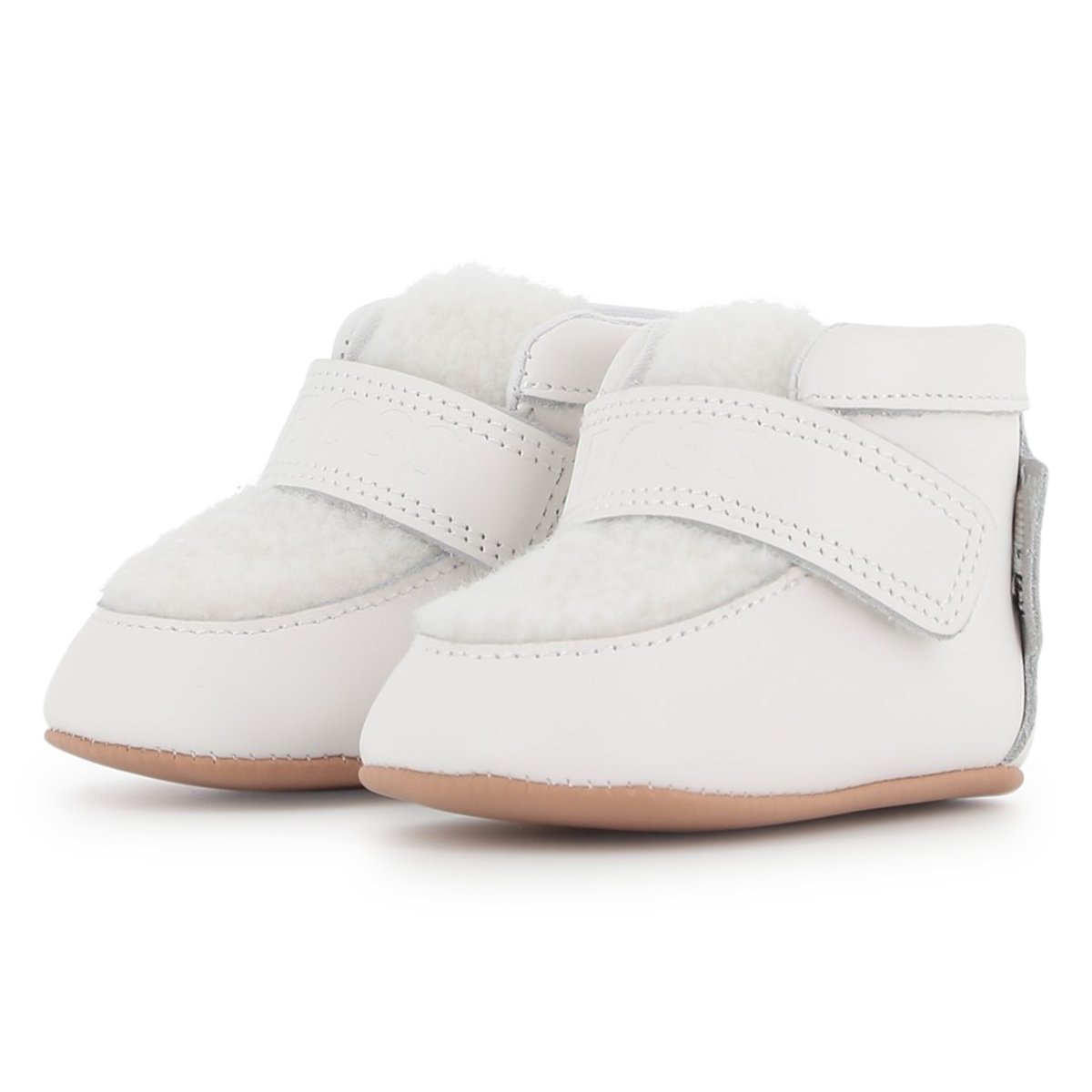 Chaussons à scratch ivory, BOSS KIDSWEAR