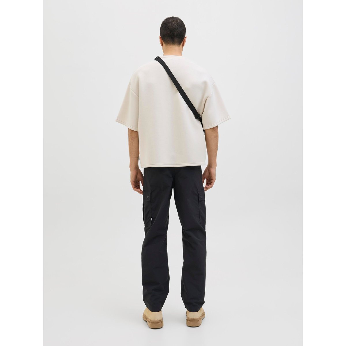 Pantalon Cargo black 1, JACK & JONES