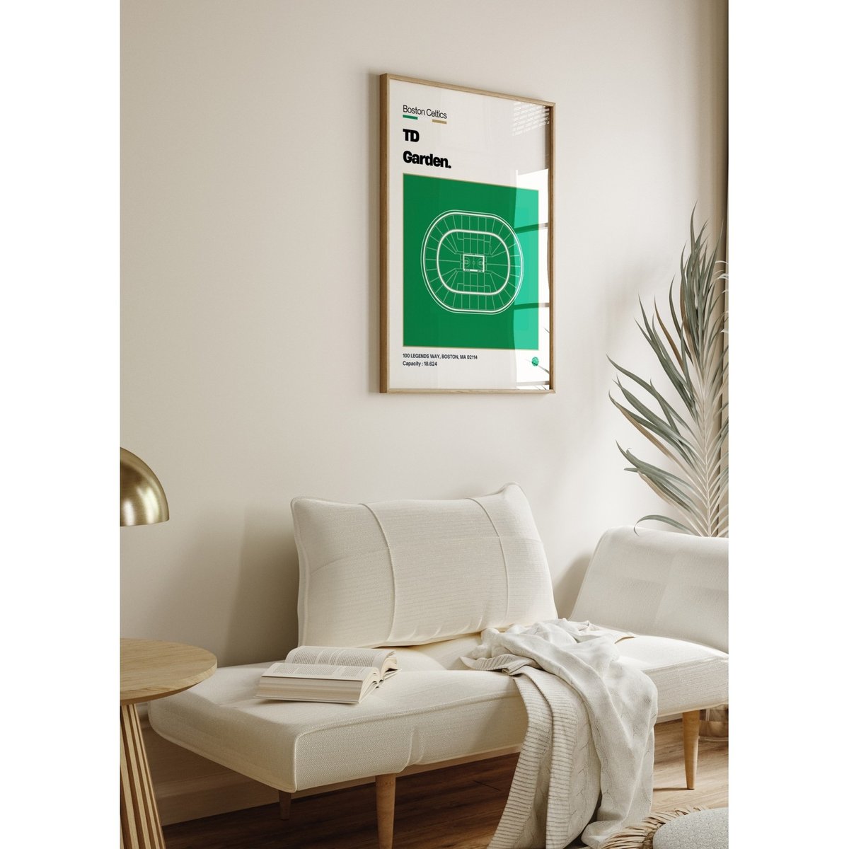Affiche TD Garden - Boston Celtics blanc, L'AFFICHERIE