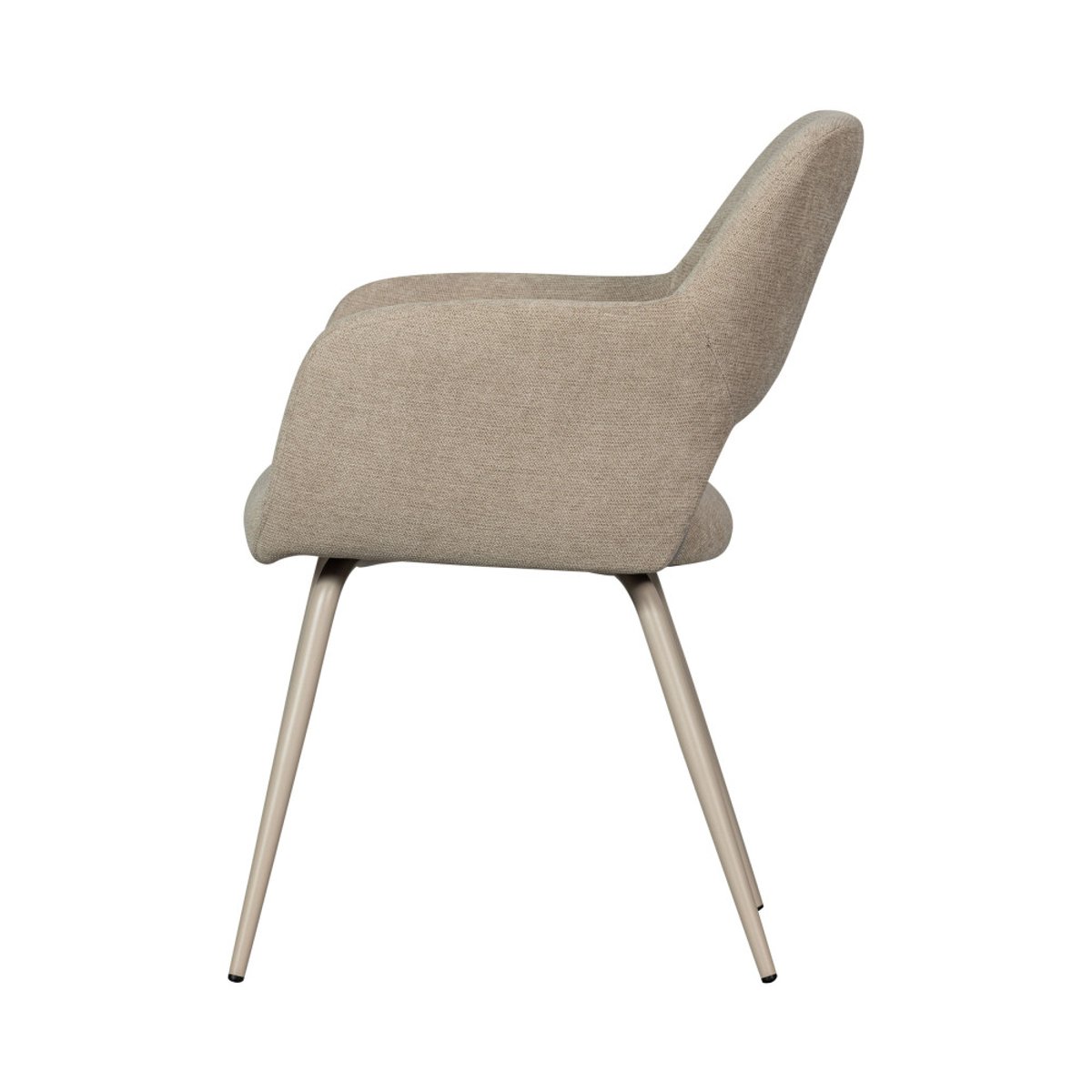 Lot de 2 fauteuils de table en tissu- JENNY beige, WOOOD