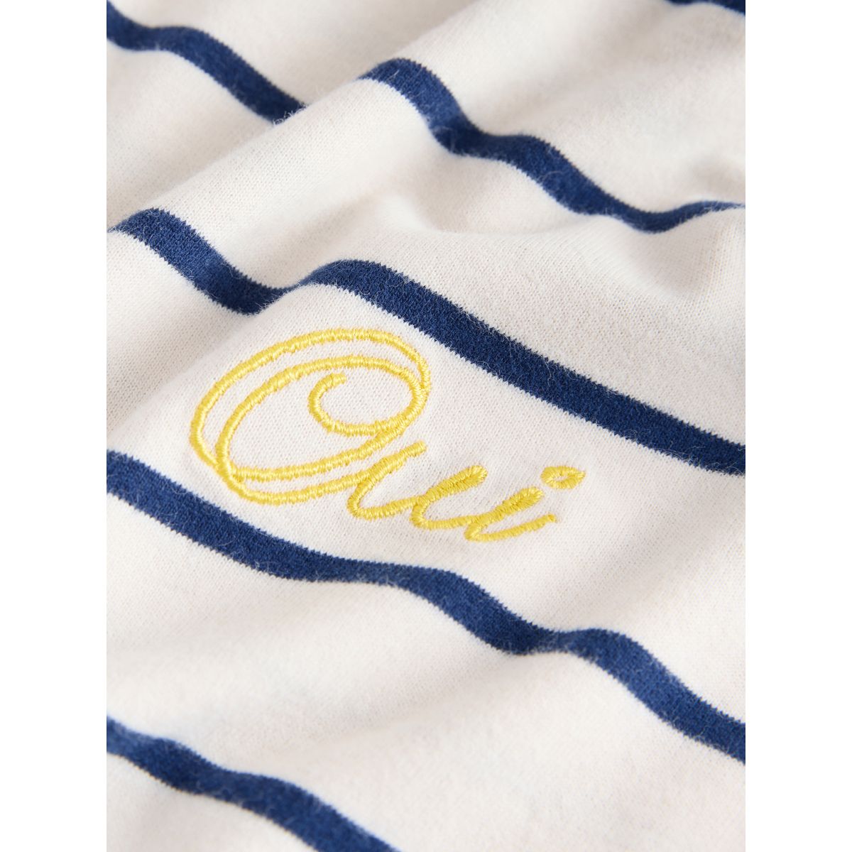 Haut ras du cou à col tunisien boutonné rayures bleues et blanches brodées, NEXT