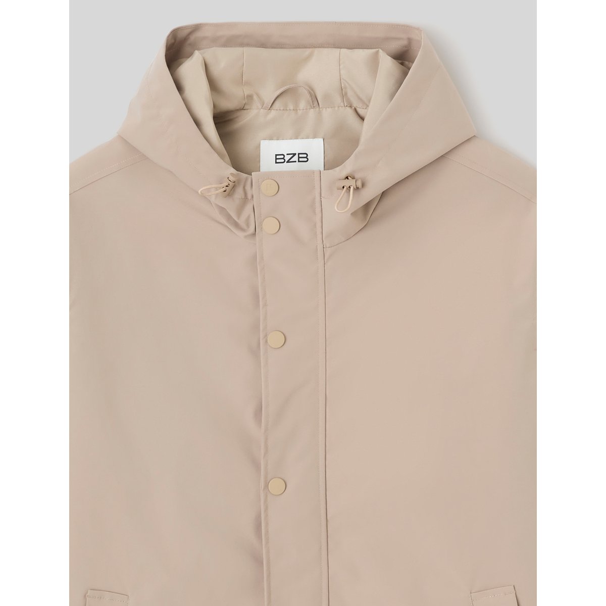 Parka légère à capuche marron, BZB