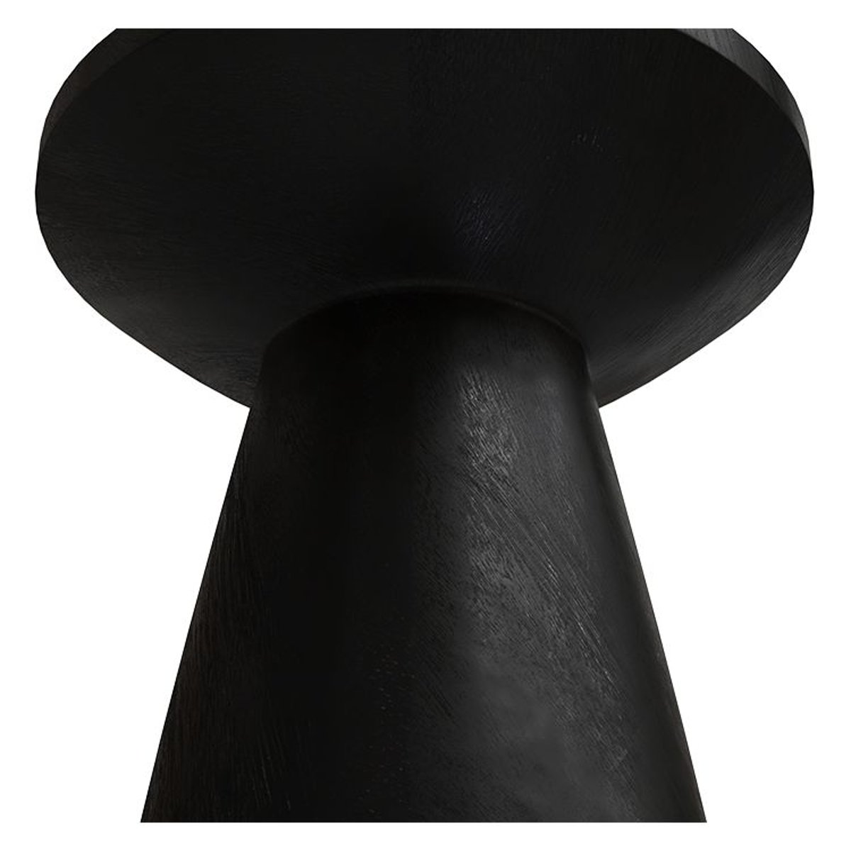Table d'appoint en bois de suar D40 cm - LOWA noir, MAISON PAVANE