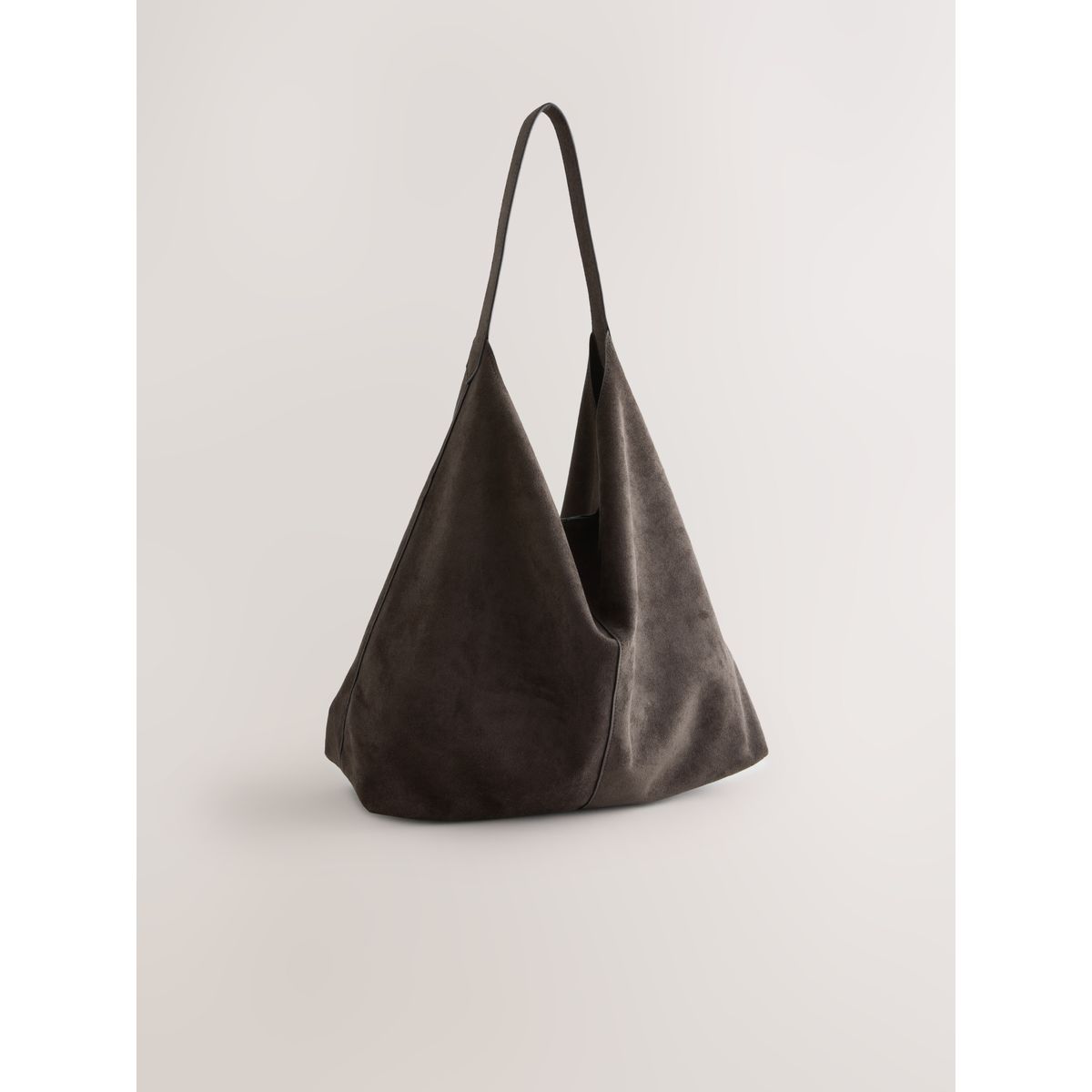 Sac porté épaule en suédine marron chocolat, NEXT