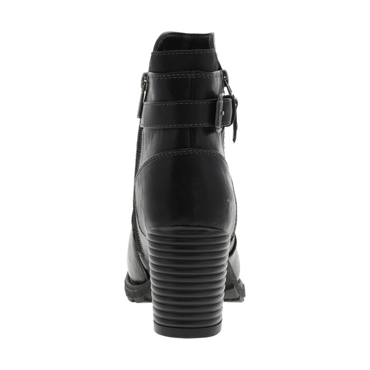 Boots noires à talon décroché haut avec un zip côté intérieur noires, MUSTANG