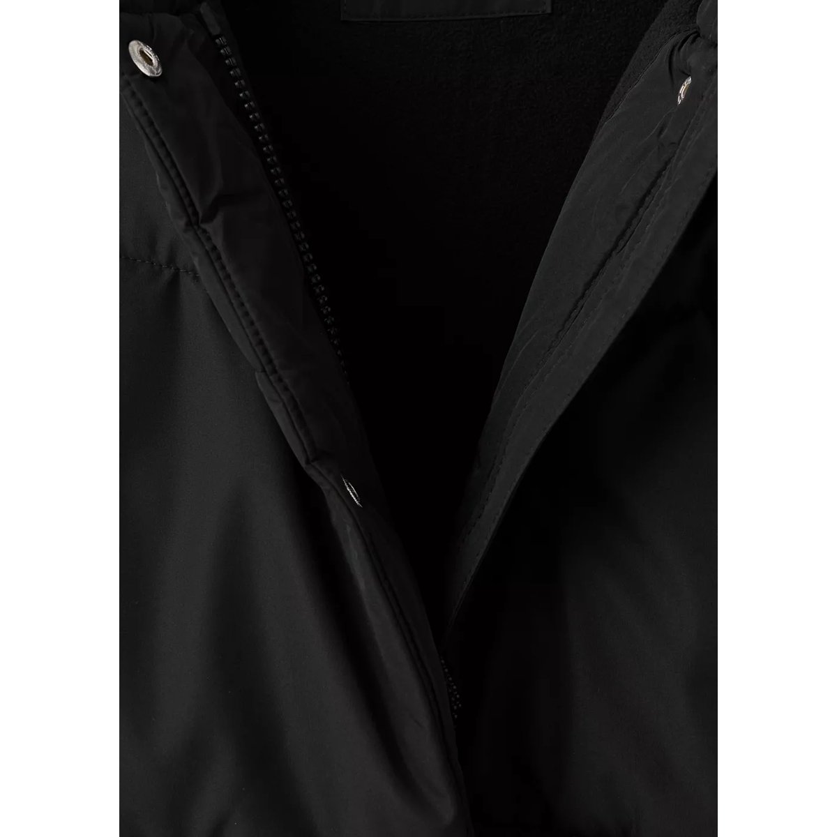 Anorak matelassé à capuche noir, MANGO KIDS