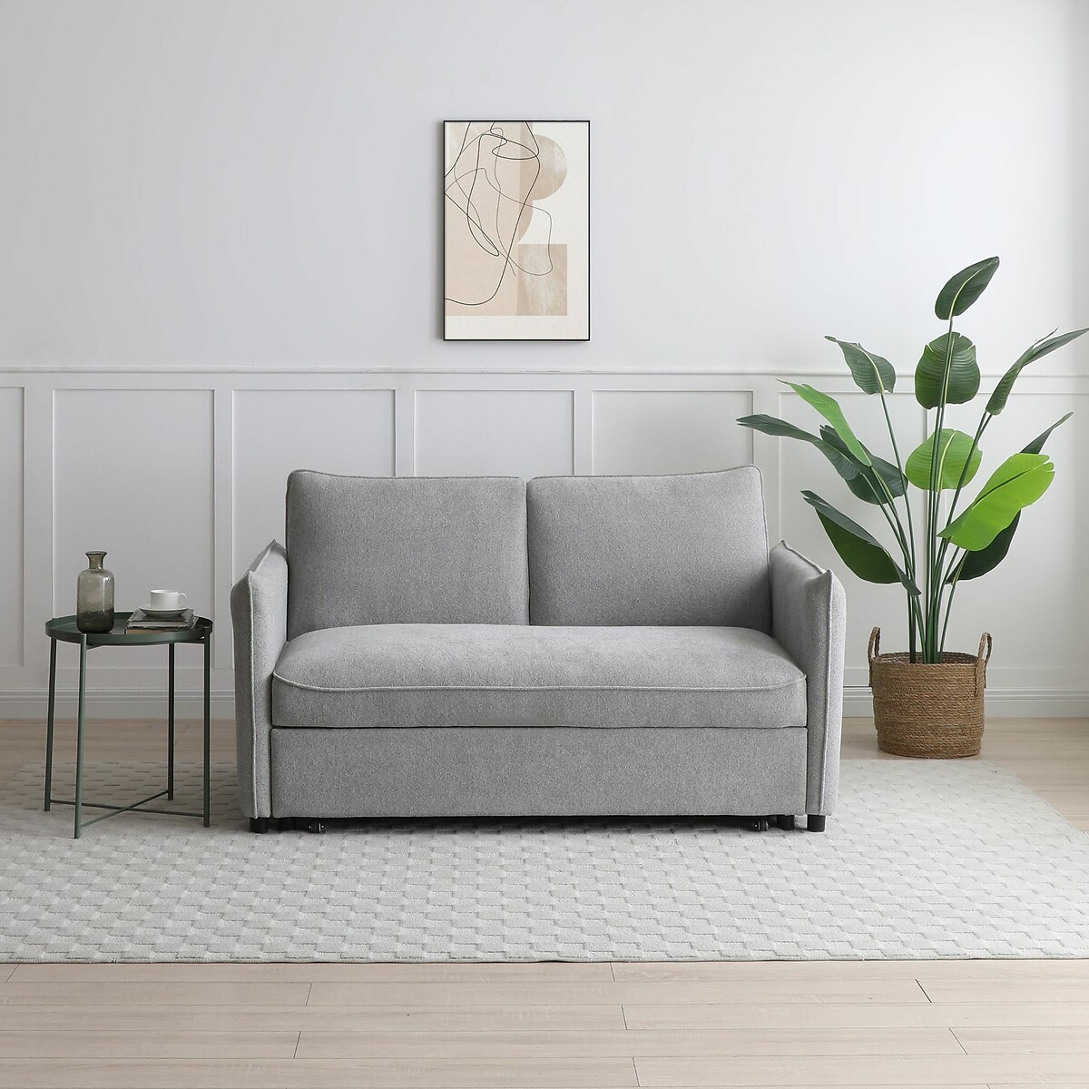 Beatrice Boucle 2 Seater Pop Up Sofa Bed grey, SO'HOME