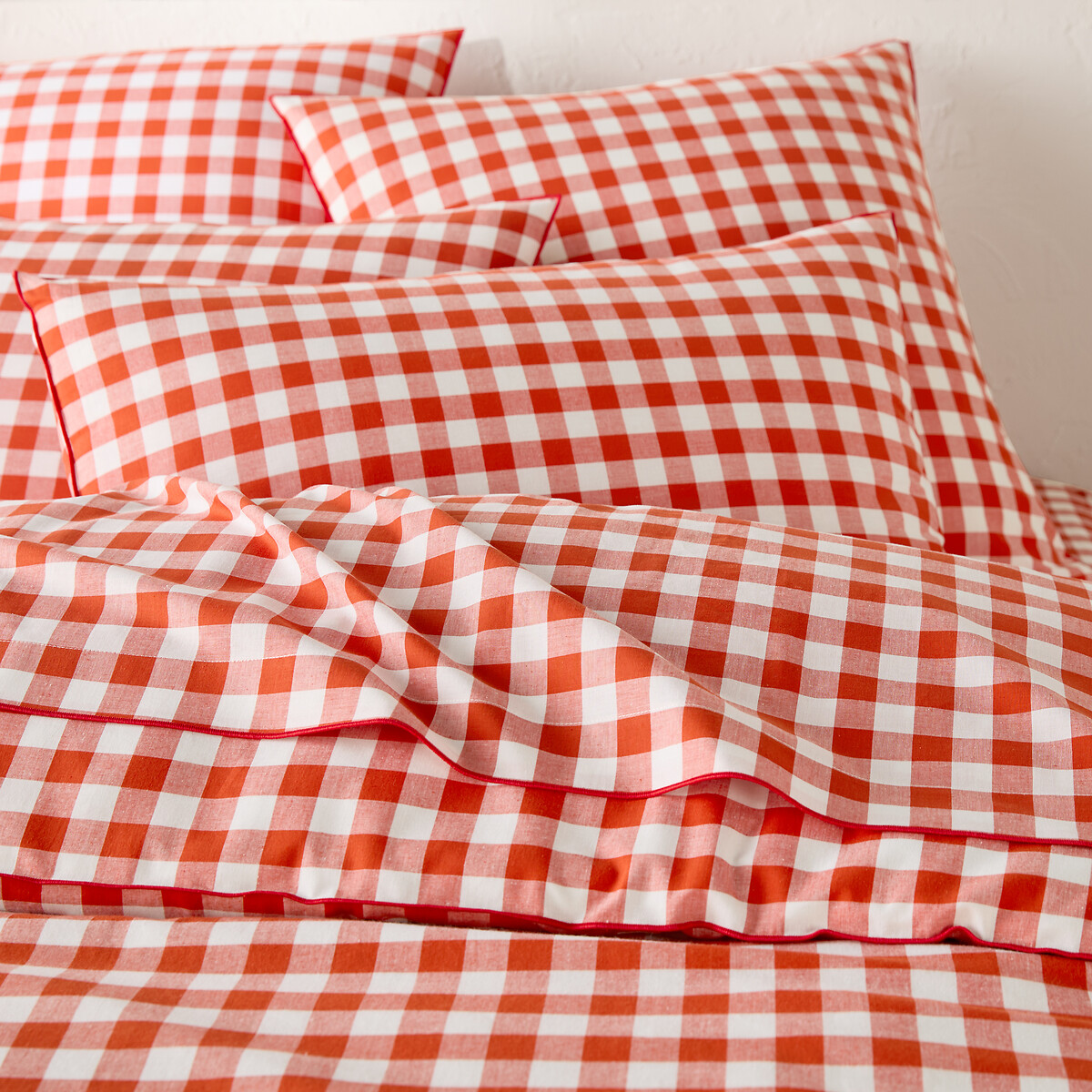 Housse de couette coton, Veldi Orange orange, LA REDOUTE INTERIEURS