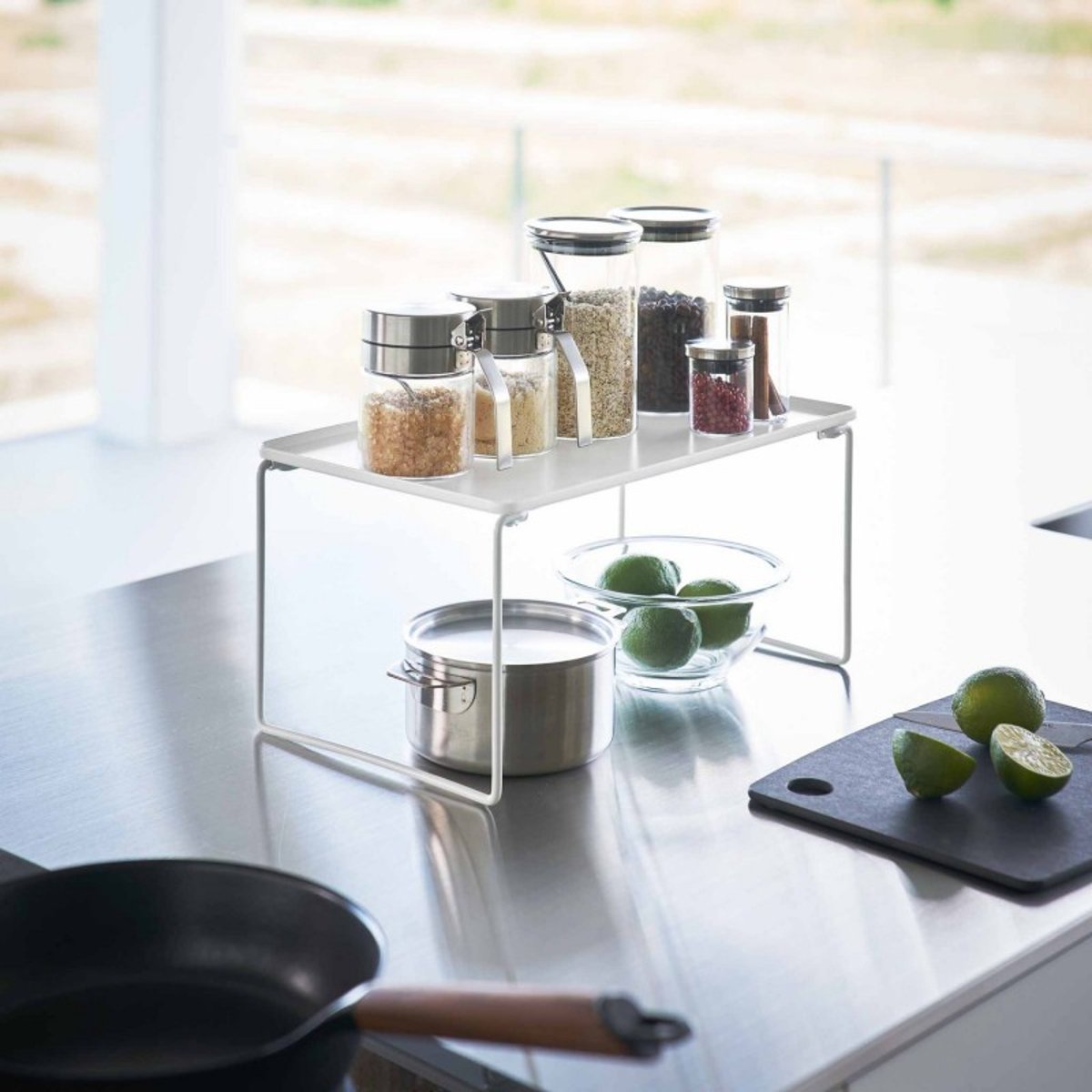 Etagère rangement plan de travail  TOWER M blanc, YAMAZAKI