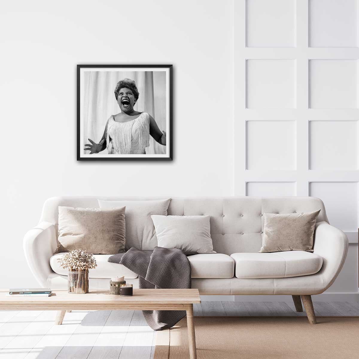 Affiche portrait Bertice Reading affiche + cadre en bois - noir, HEXOA