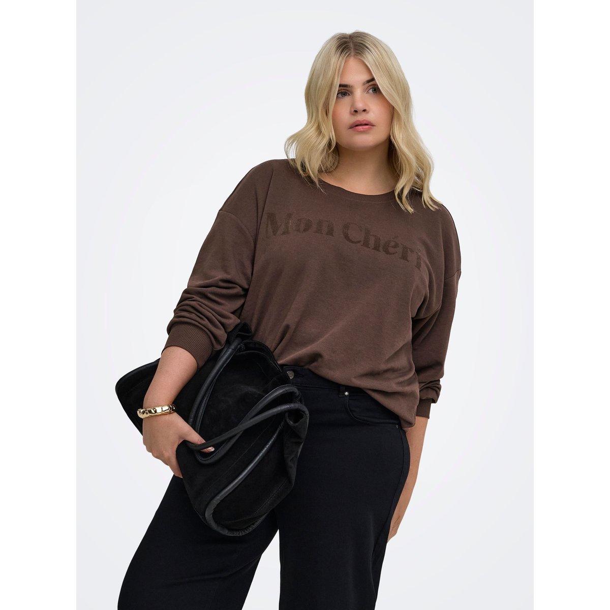 Sweat-Shirt coffee bean, ONLY CARMAKOMA
