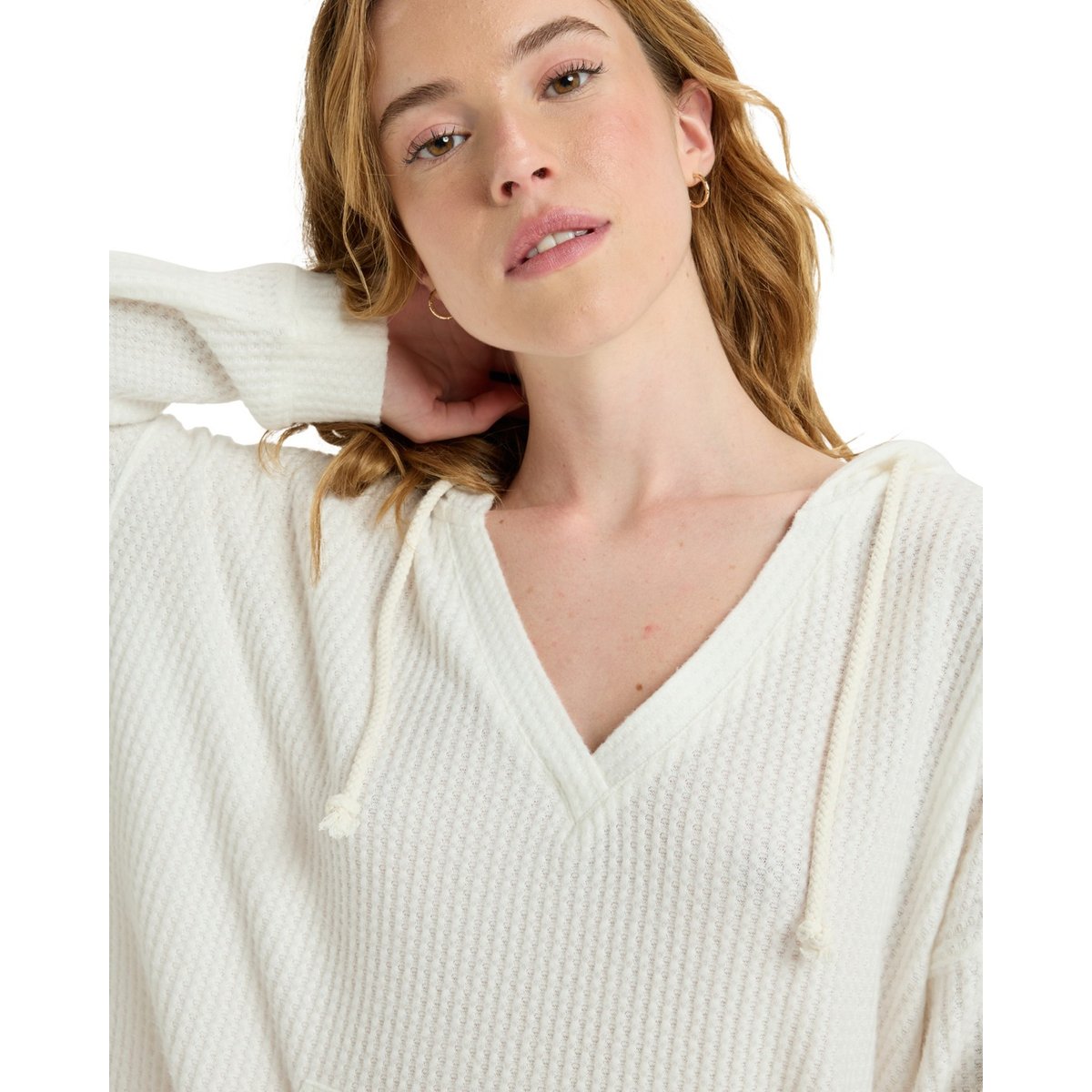 Sweat à capuche oversize en tricot OCEAN DRIVE. blanc egret, ROXY
