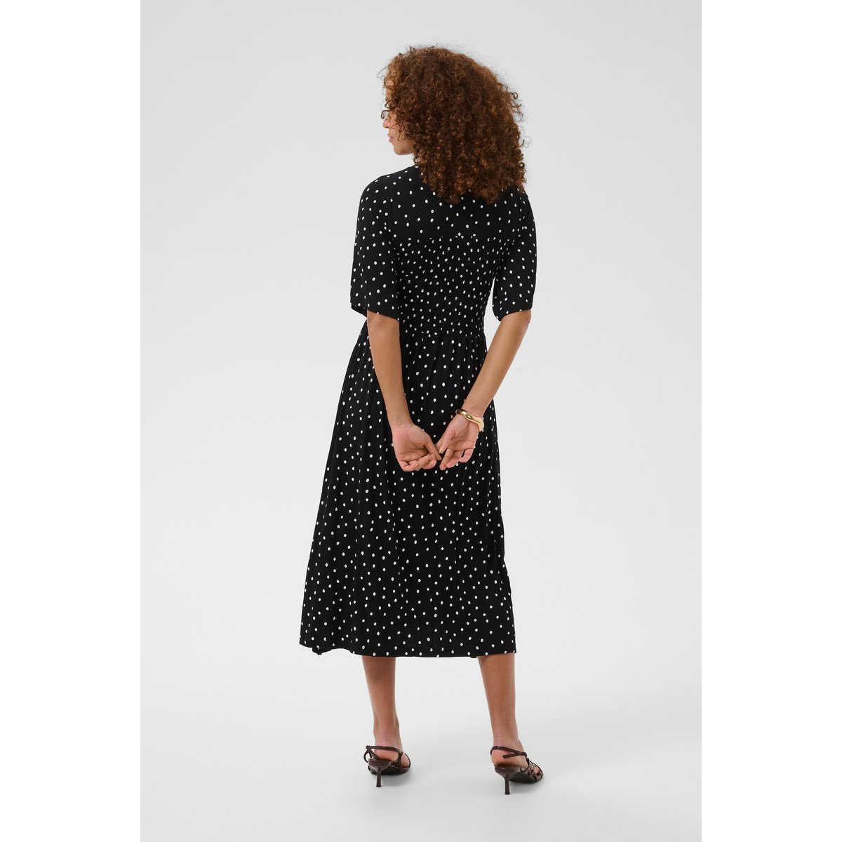 Robe noir black deep/chalk dot, KAFFE