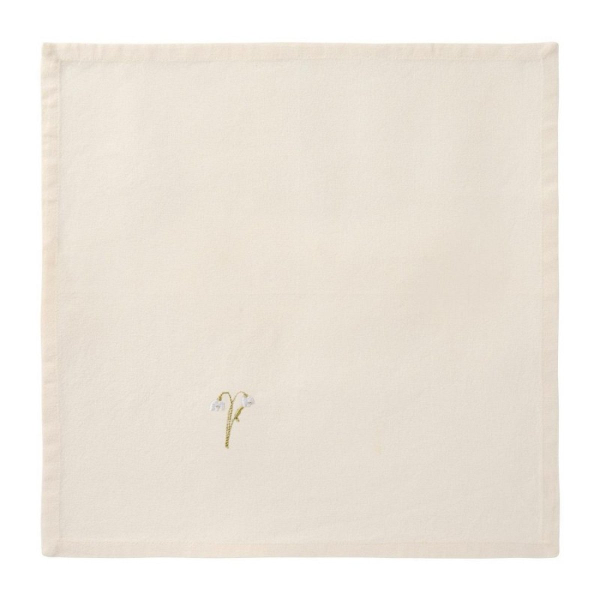 Serviette de table broderie fleur coton SUMMER VIBES blanc, IB LAURSEN