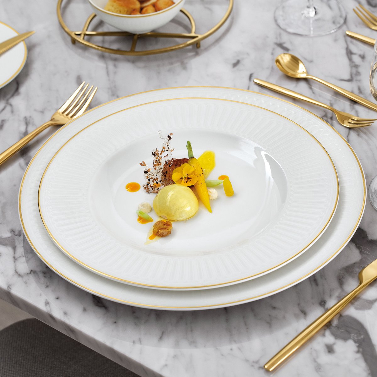 Assiette Plate CHATEAU SEPTFONTAINES blanc, VILLEROY & BOCH SIGNATURE