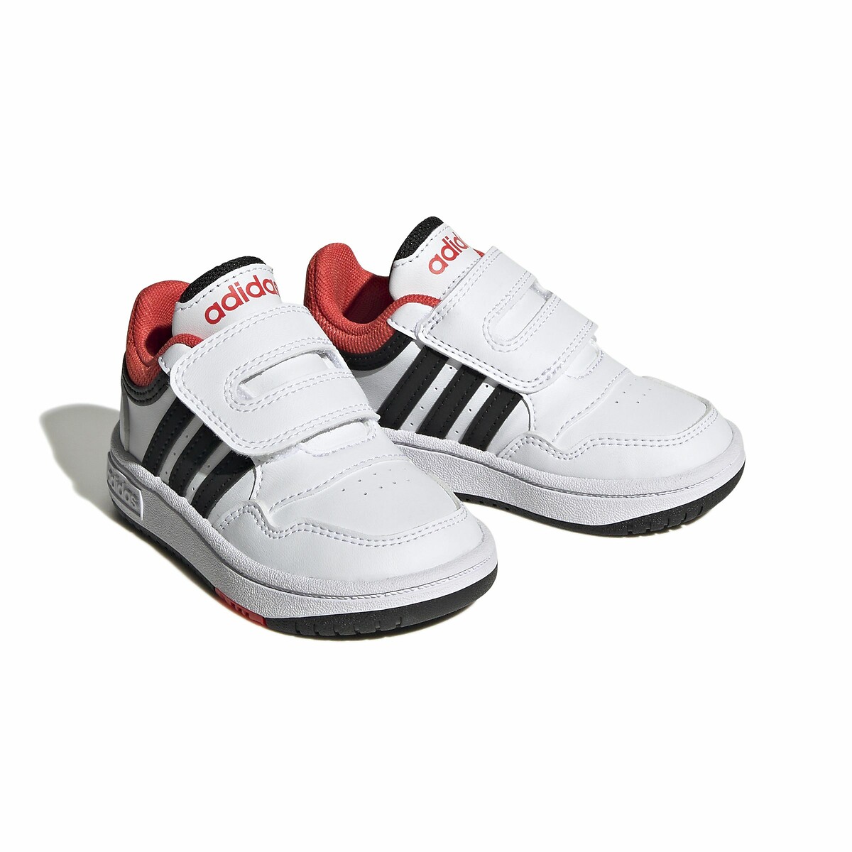 Baskets Hoops 3.0 blanc/noir/rouge, ADIDAS SPORTSWEAR