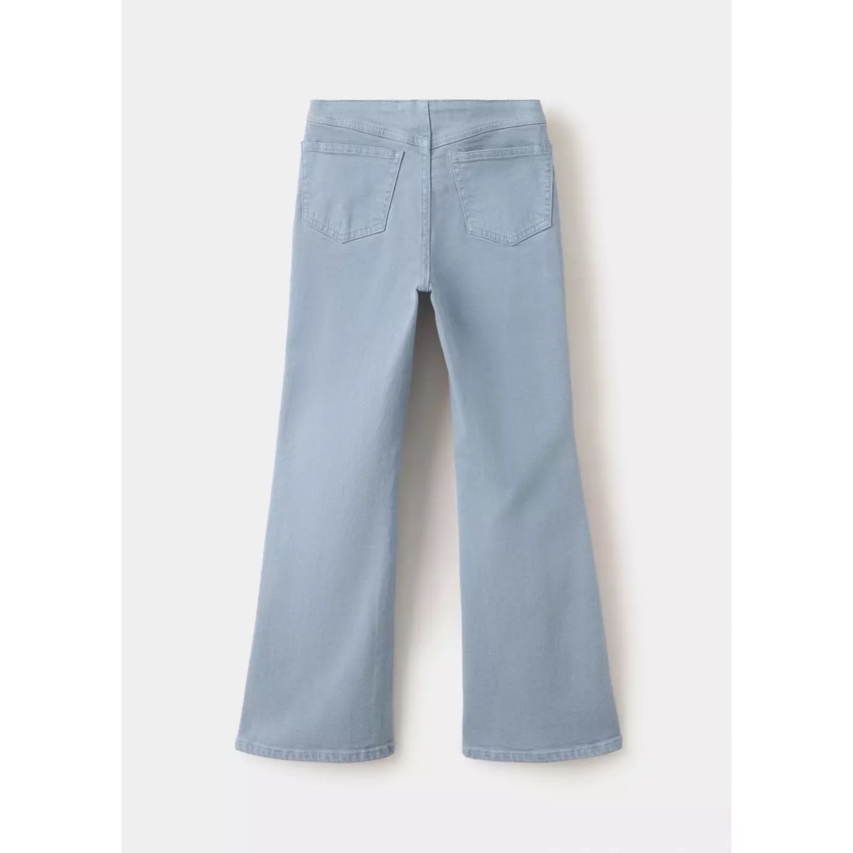 Jeans flare taille normale détail couture bleu porcelaine, MANGO KIDS