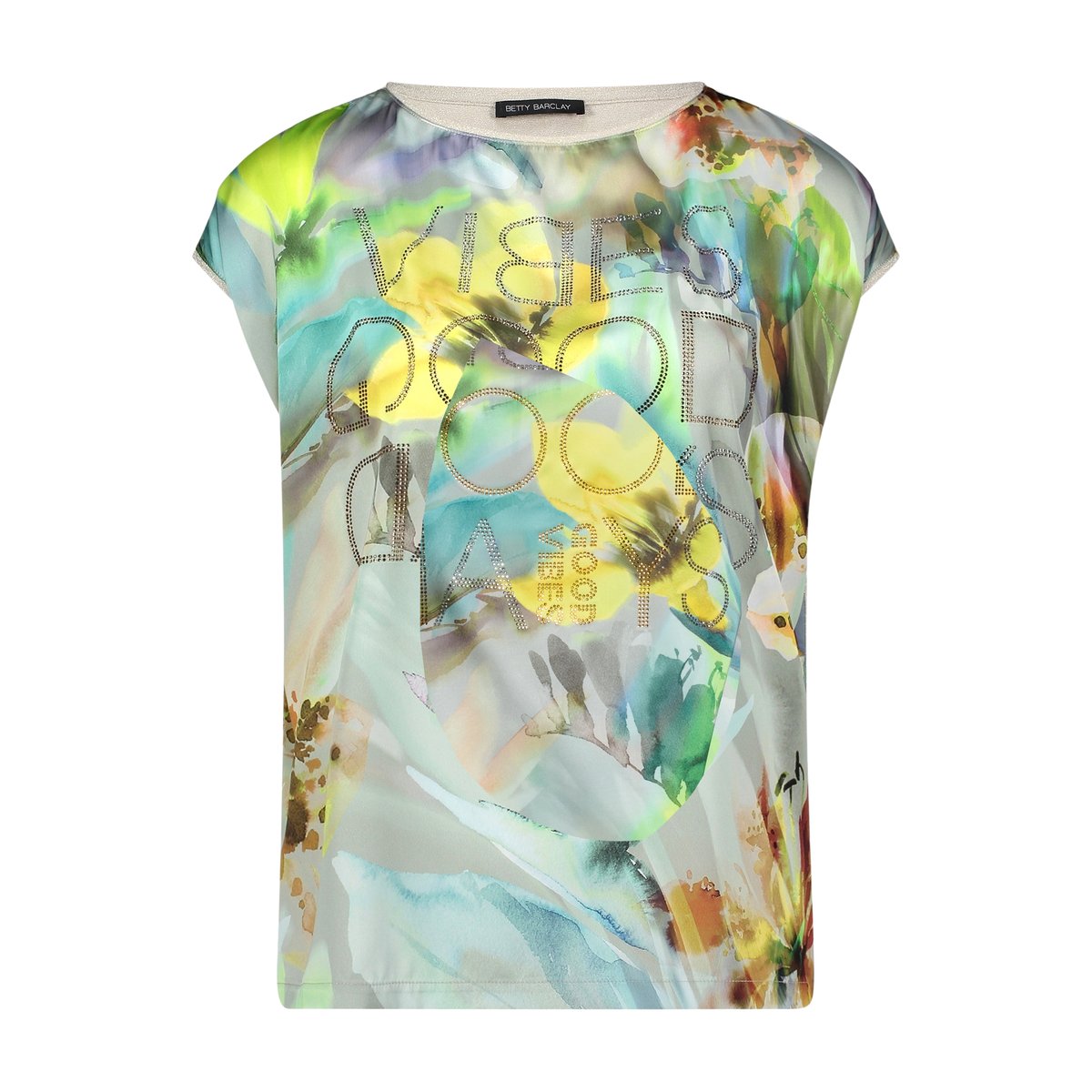 T-shirt façon blouse à impression mint/nature, BETTY BARCLAY