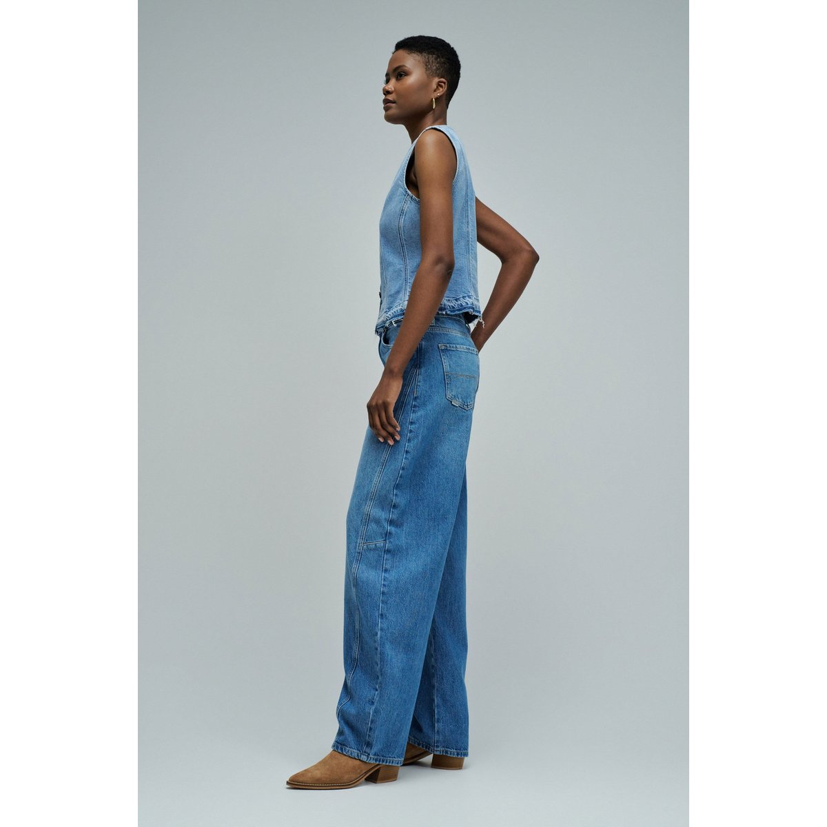 GILET EN LIGHTDENIM bleu, SALSA JEANS