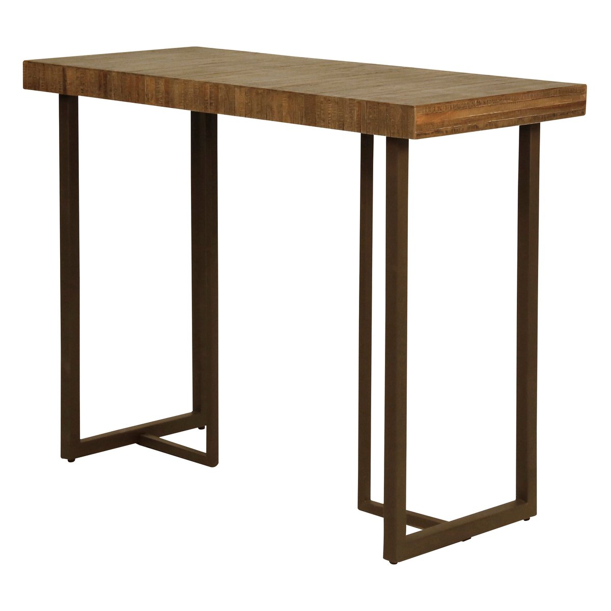 Table de bar teck recyclé 140cm naturel, ZAGO