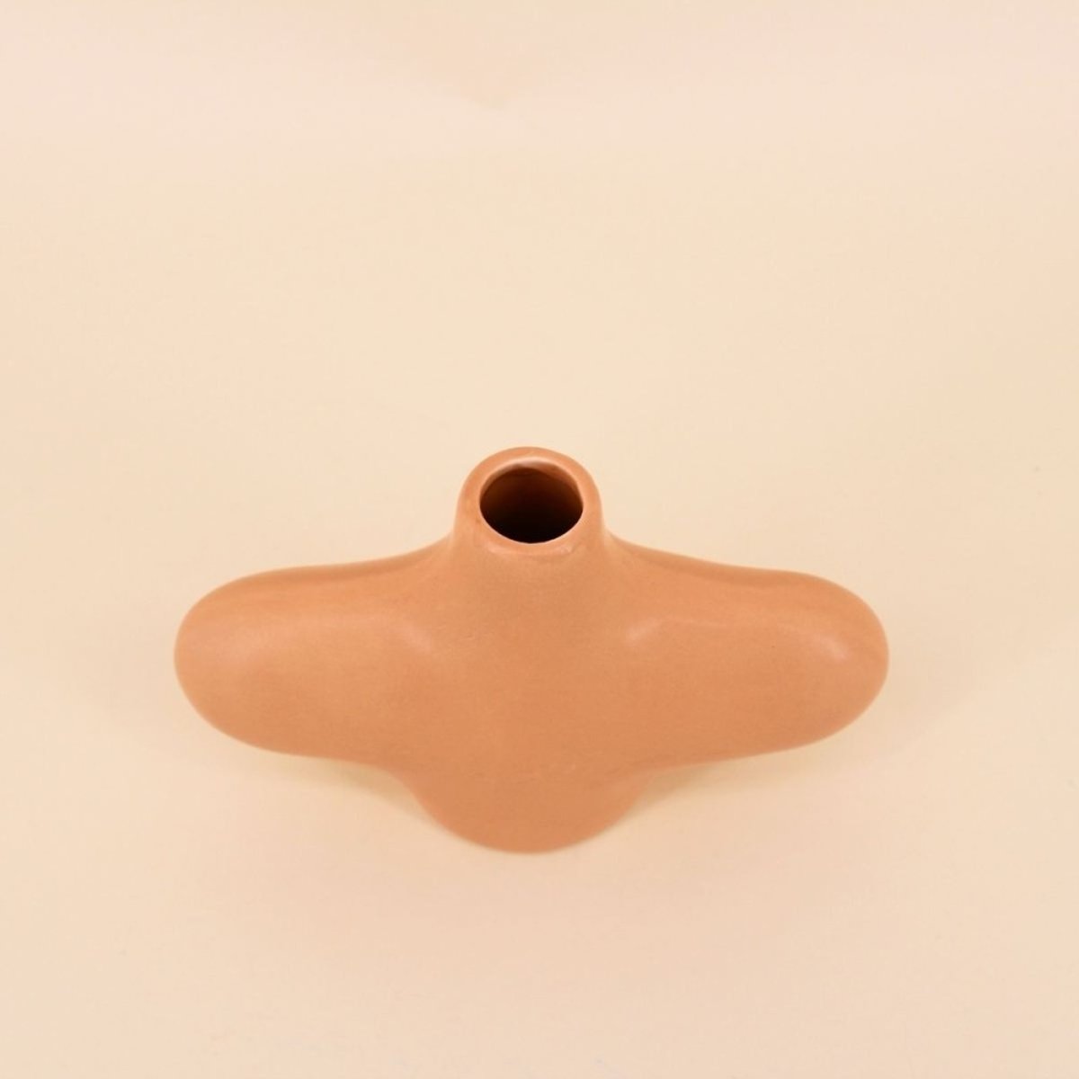 Vase forme organique, H18cm marron, ORNAMI