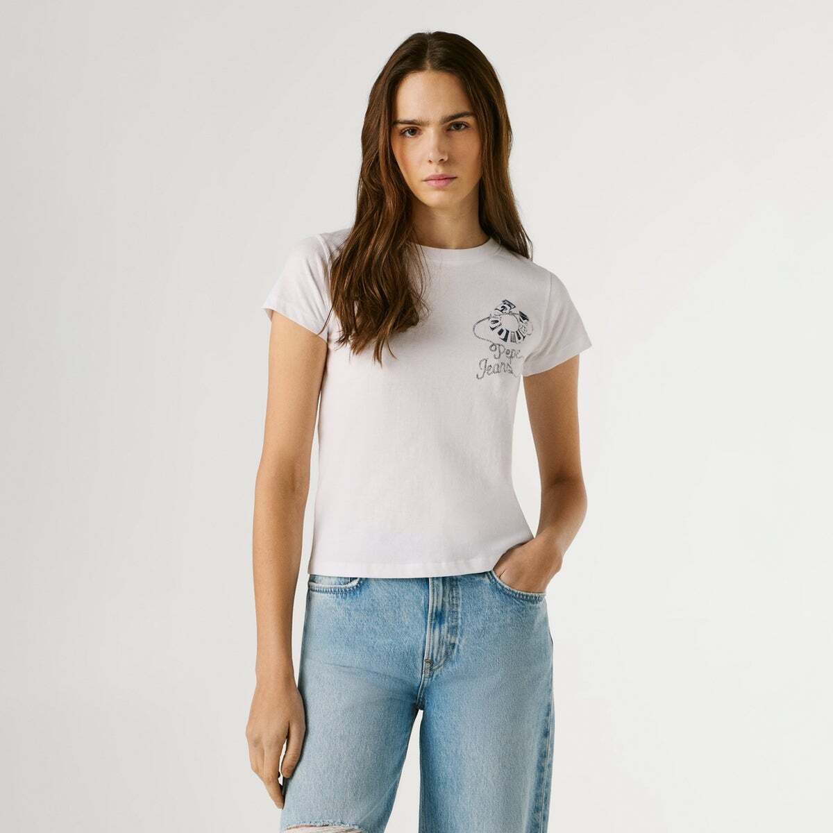 T-Shirt Avec Imprimé Graphique blanc, PEPE JEANS