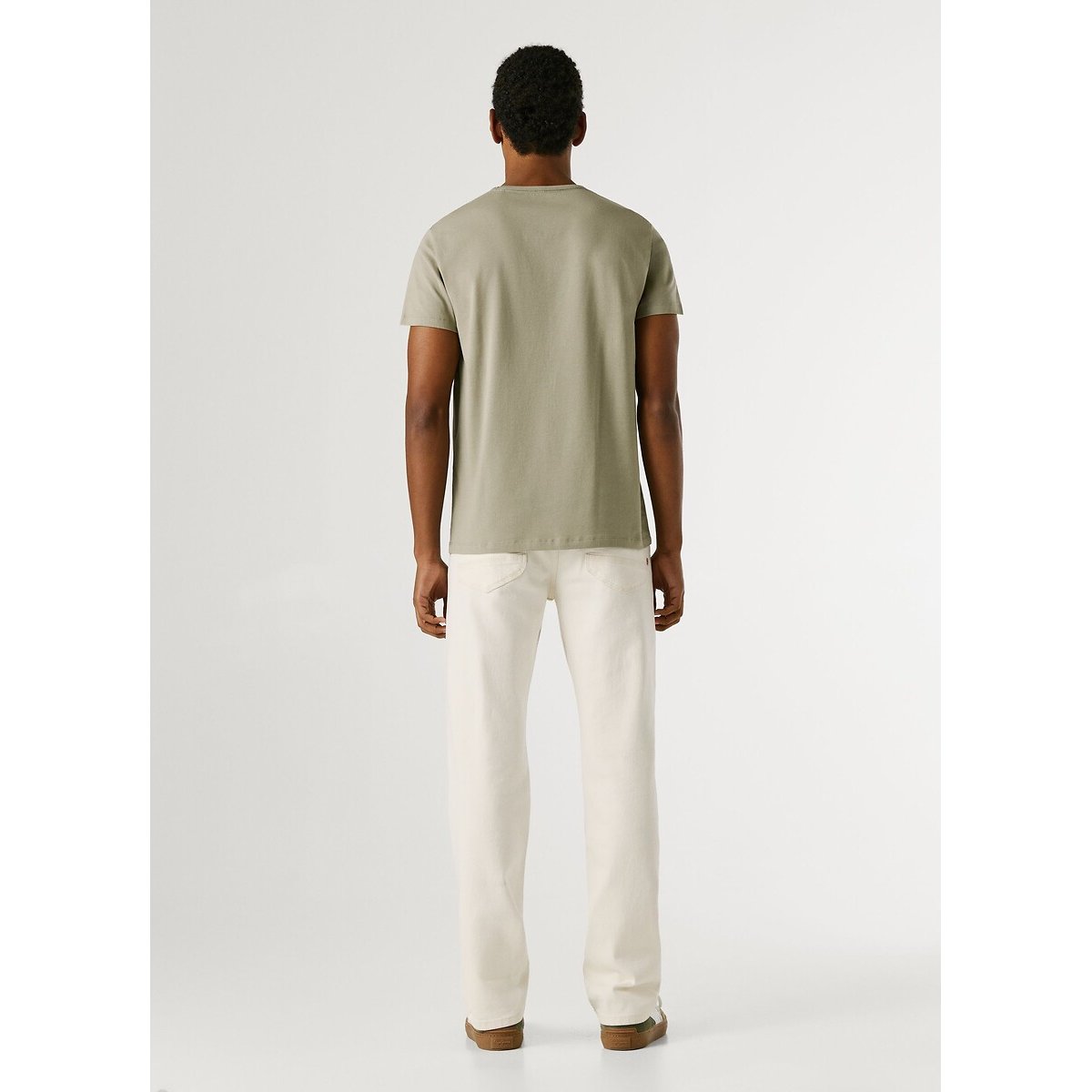Original Basic T-Shirt with Short Sleeves sage green, PEPE JEANS