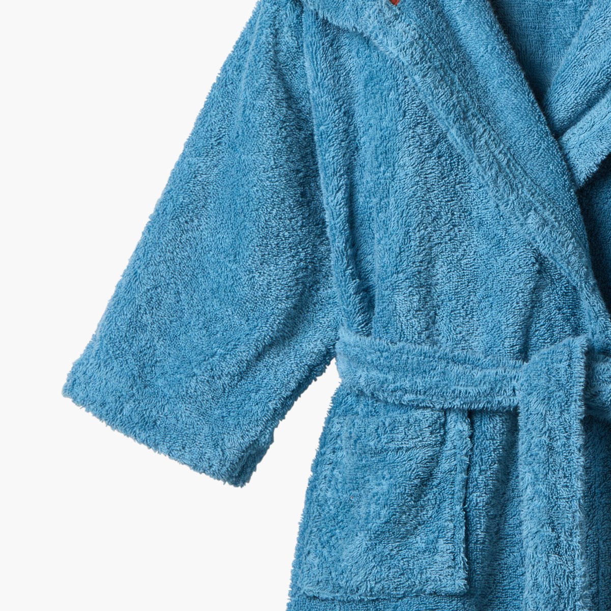 Peignoir coton Dinoful bleu celeste DINOFUL bleu celeste, CARRE BLANC