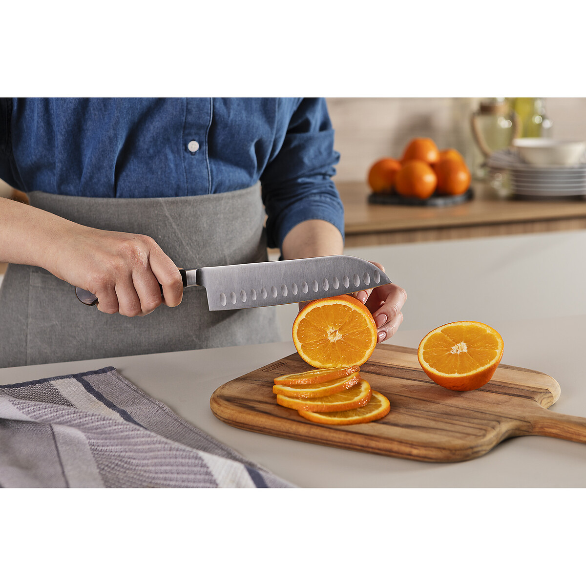 Faca Santoku Century Wood 7", Tramontina madeira, TRAMONTINA