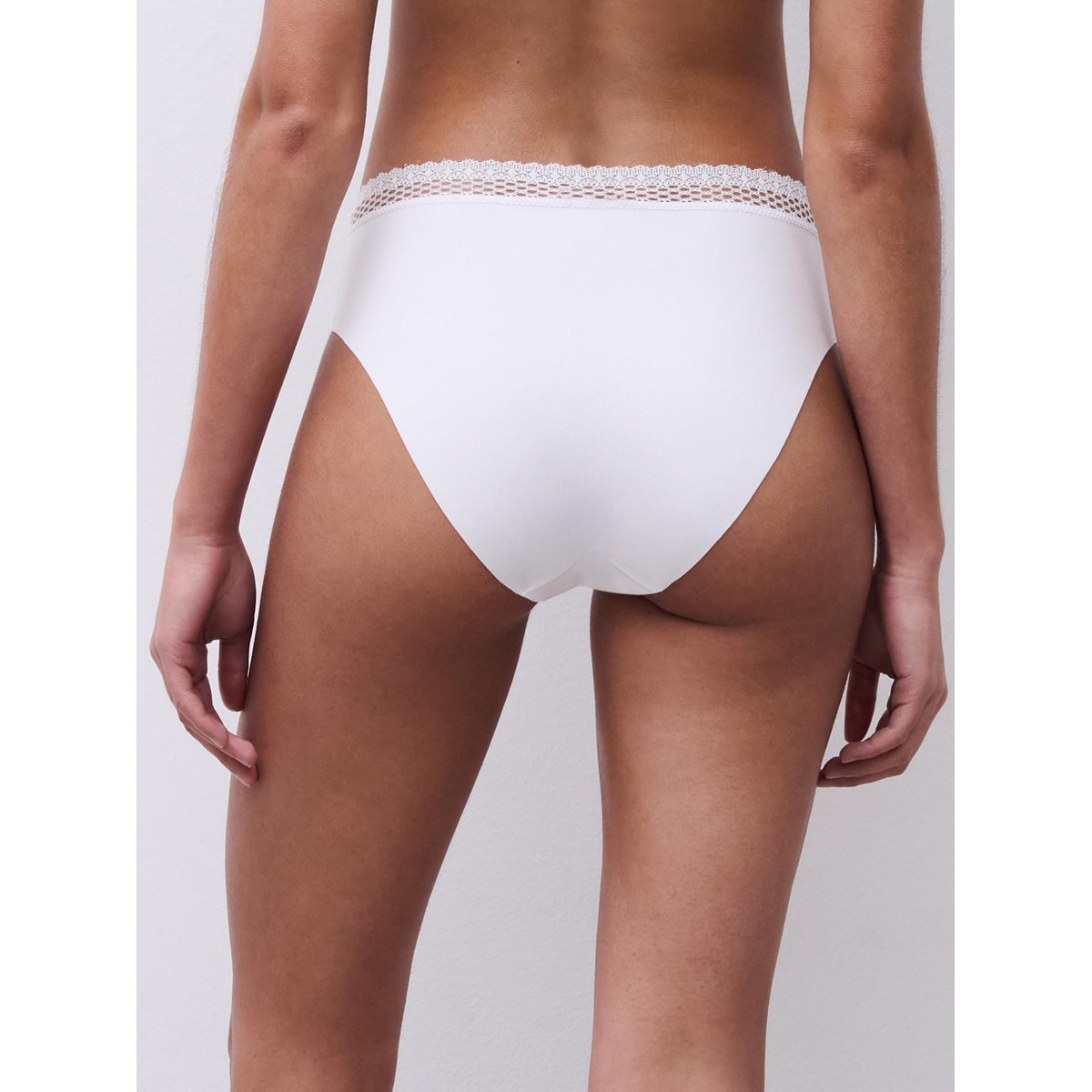 Slip taille haute échancrée COZY CHIC blanc, CHANTELLE