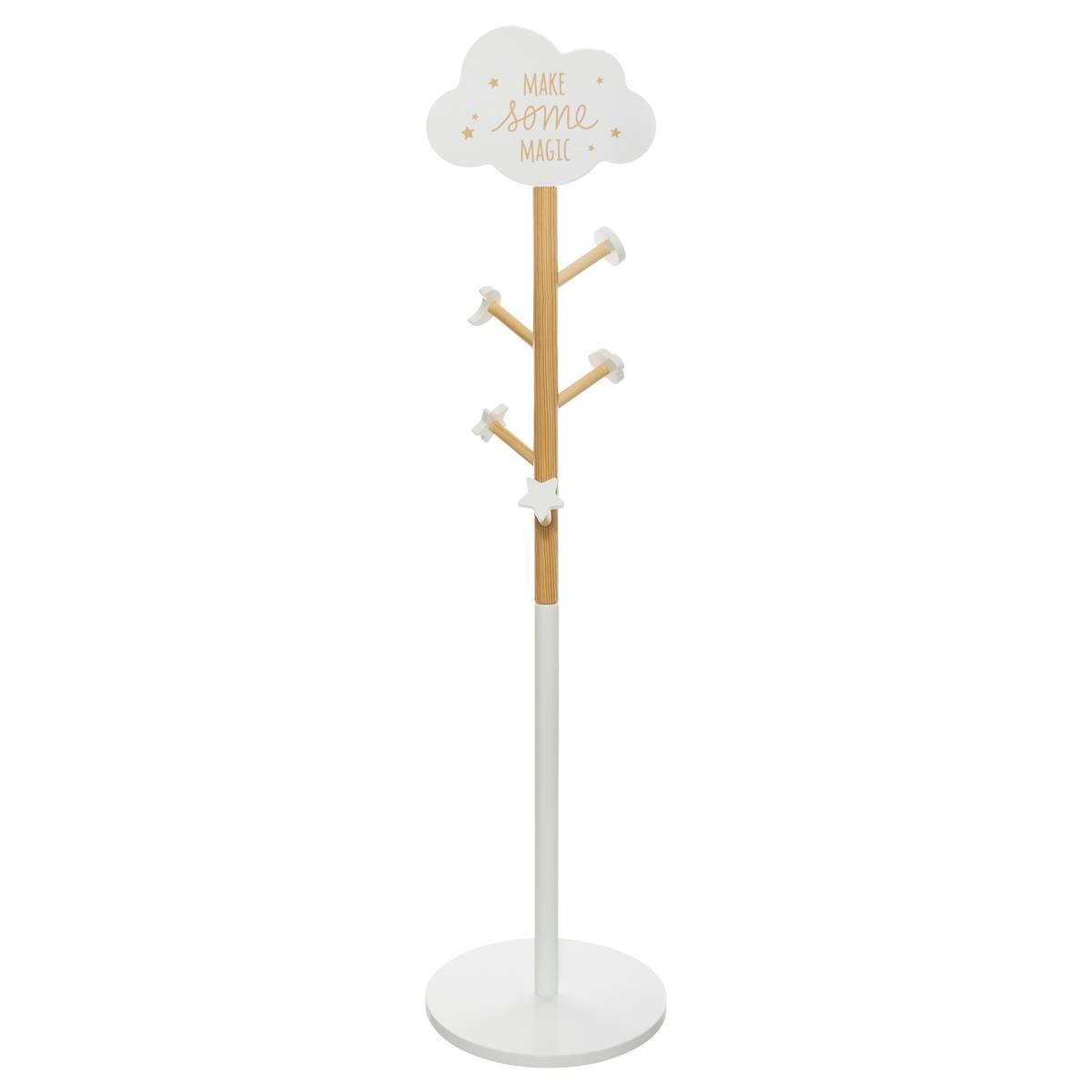 Porte-manteau enfant 5 patères forme nuage GATON blanc, ATMOSPHERA FOR KIDS