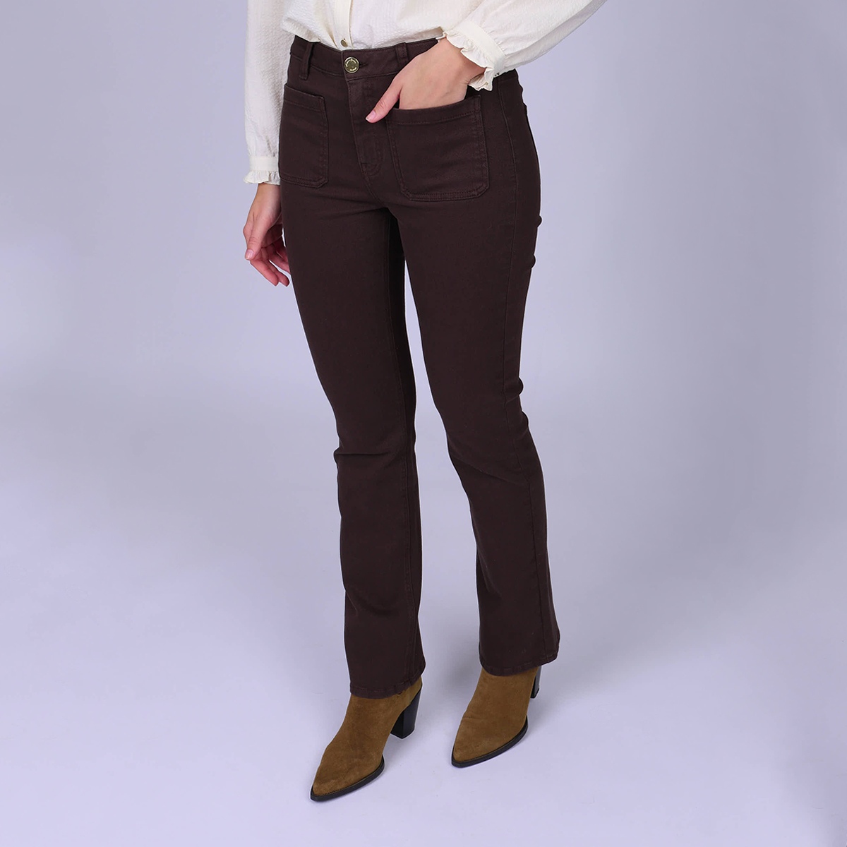 Pantalon Helios marron, MISE AU GREEN