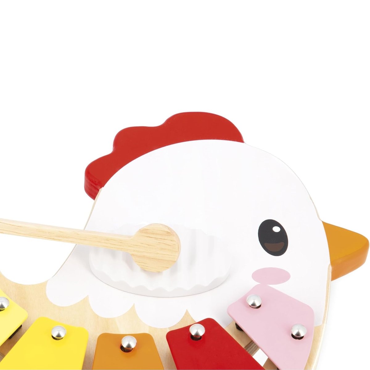 Xylophone Poulette En Bois Et Métal beige, JANOD