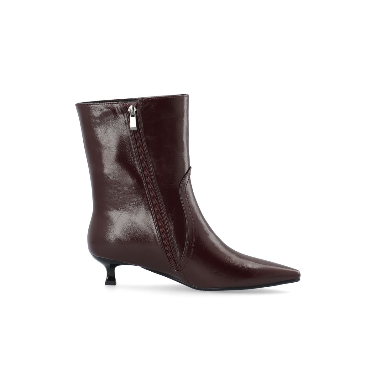 Bottes À Fermeture Éclair burgundy, BIANCO