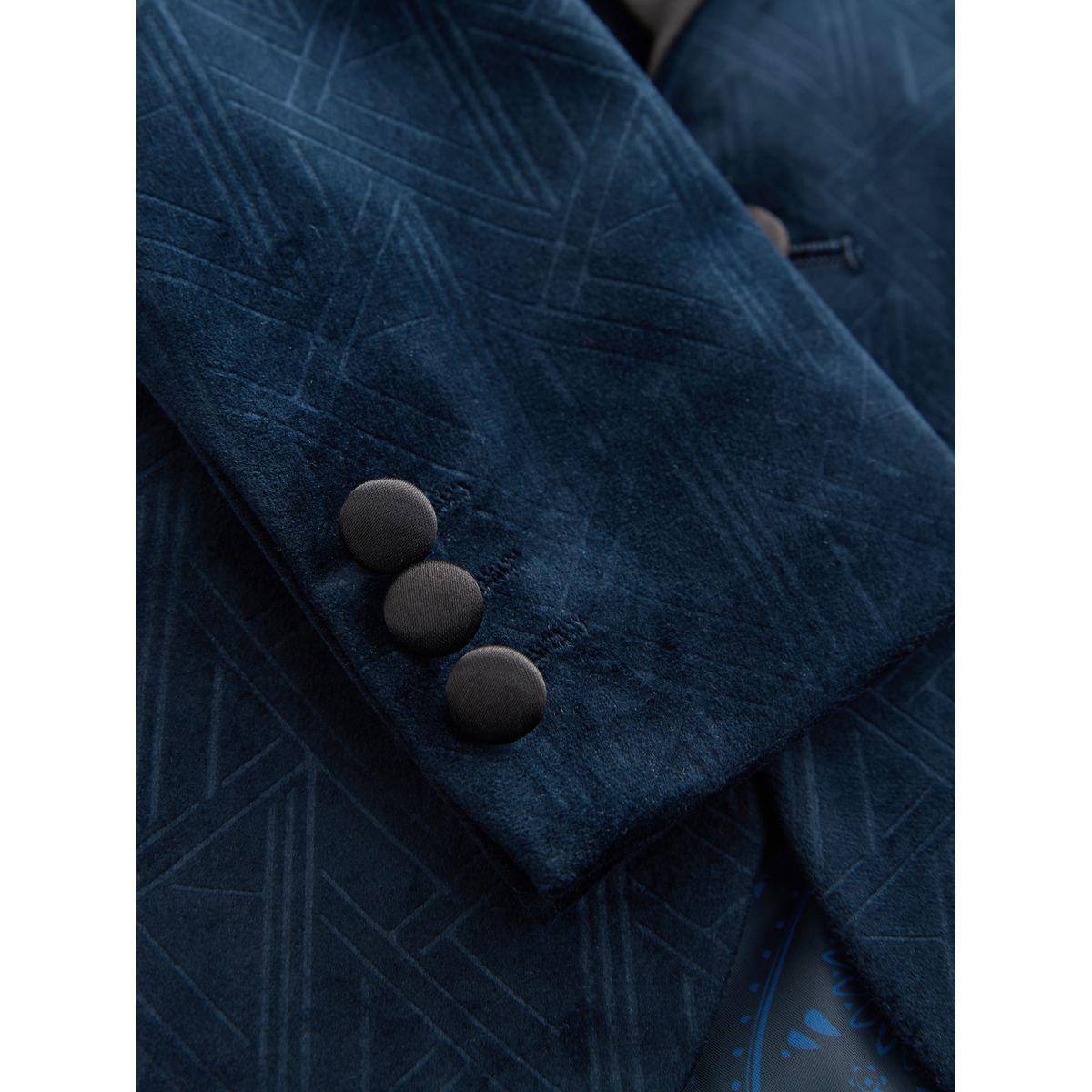 Blazer en velours texturé bleu marine, NEXT