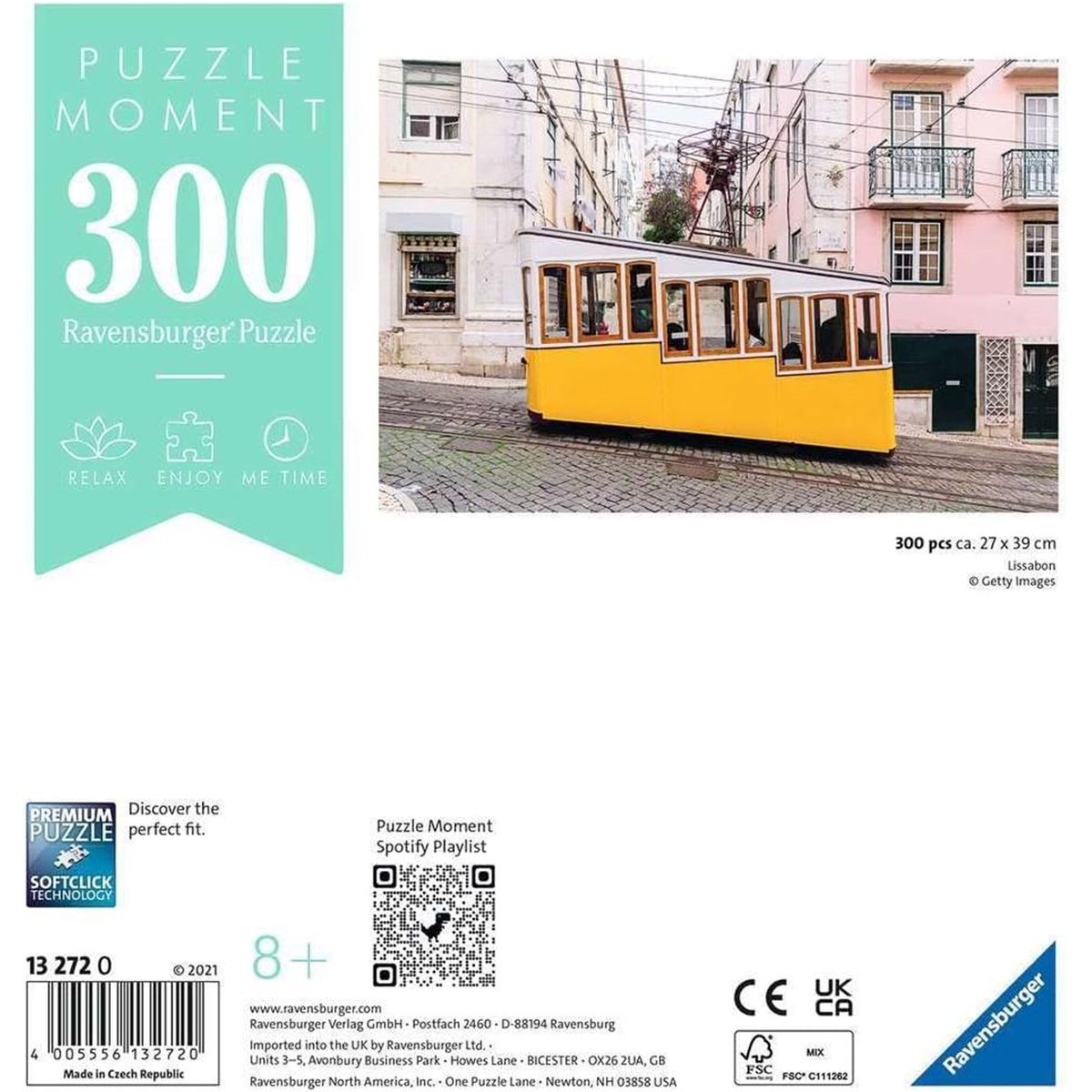 Puzzle Moment Lisbonne 300 pièces multicolore, RAVENSBURGER