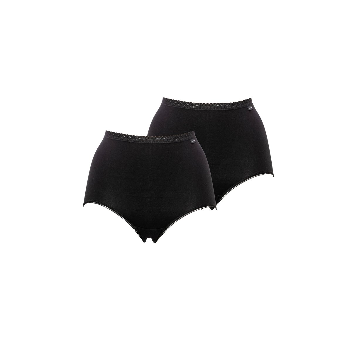 Lot de deux culottes CLASSIQUE COTON B noir+noir, SANS COMPLEXE